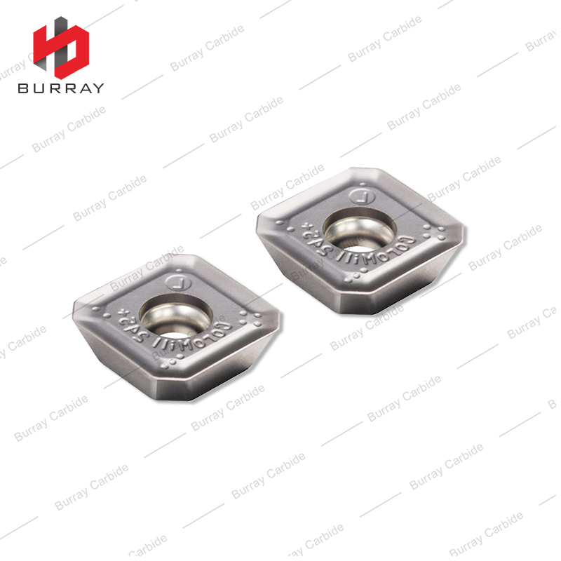Lathe Tools Carbide CNC Milling Inserts R245-12T3E-PL with PVD Coating for Stainless Steel Hardened Steel and Heat Resistant Alloys