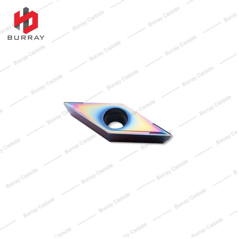 CNC Tungsten Carbide Turning Insert for Titanium Alloy Quenched Steel VCMT160404-MS with PVD Coated