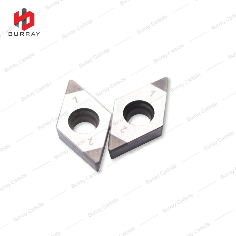 DCGW070204 rhombic inserts with 2 CBN Tips for Machining Hardened Steel, Sintered Metals and High Temperature Alloys