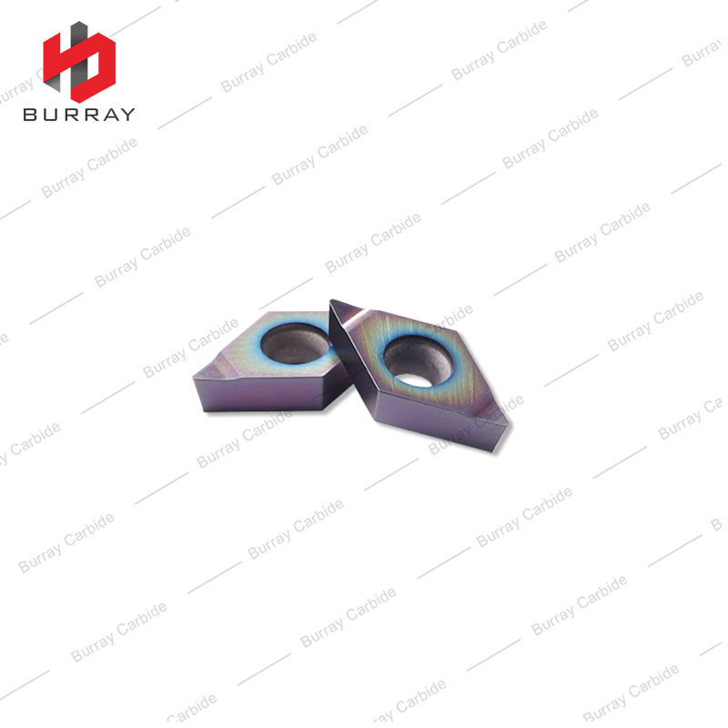 Diamond Shaped CNC Turning Inserts DCMT11T304-N Cemented Carbide with High Hardness for Stainless Steel with PVD Coating