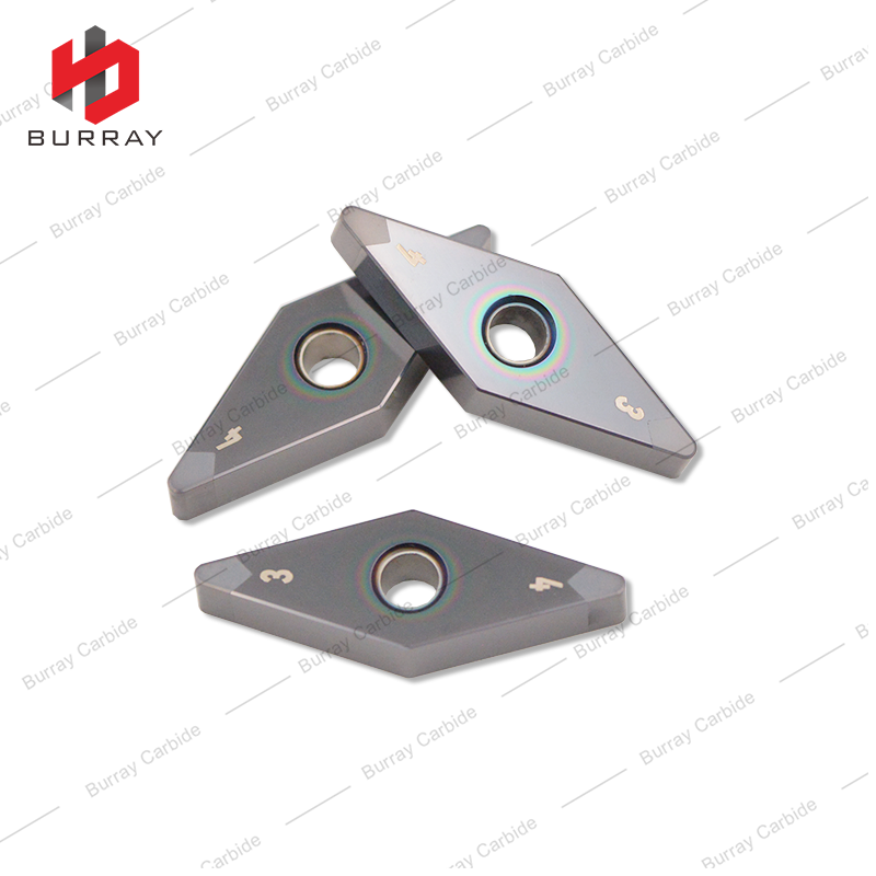 CBN Insert VNGA160408C PCBN Negative Rake Turning Insert Double-ended Suitable for Cast Iron and Hardened Steel