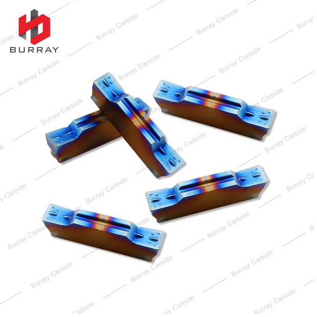 Tungsten Carbide Grooving Inserts MGMN400-M for Quenched Stainless Titanium Alloy with Colorful PVD Coated