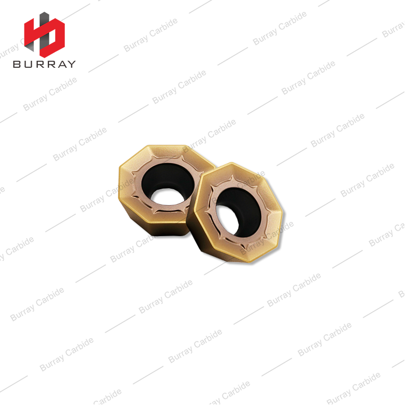 CNC Milling Cutter Tools Carbide Inserts ODMT040408 Single-sided Octagonal Milling Insert for for Machining Steel and Stainless Steel