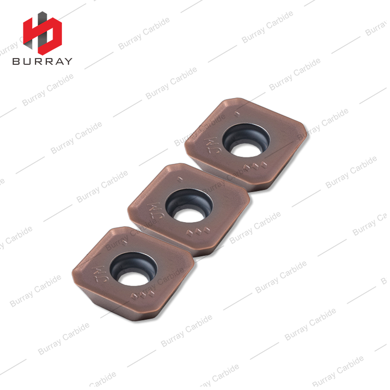 Rough Cutting Square Indexable Carbide Inserts SEMT13T3AGSN-JM PVD Coated for ASX445 Face Milling Cutters