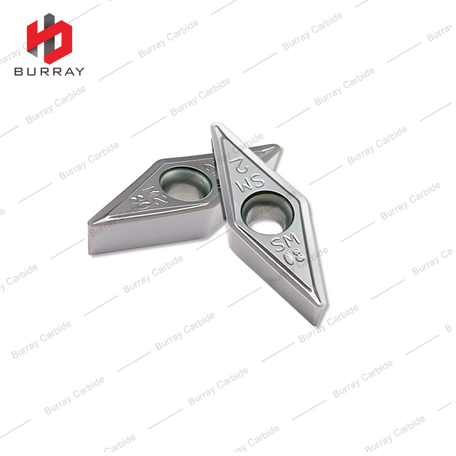 Tungsten Carbide Inserts VCMT Rhombic Boring Turning Inserts for Aluminum VCMT160408-SM CNC Lathe Machining