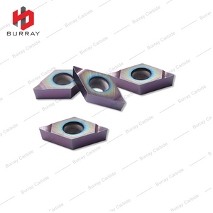Diamond Shaped CNC Turning Inserts DCMT11T304-N Cemented Carbide with High Hardness for Stainless Steel with PVD Coating