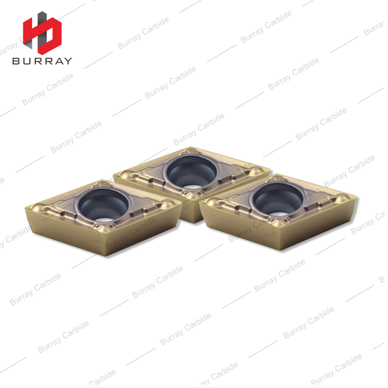 DCMT11T304-MV 55° Rhombic CNC Turning Insert PVD Coated for Steel Machining
