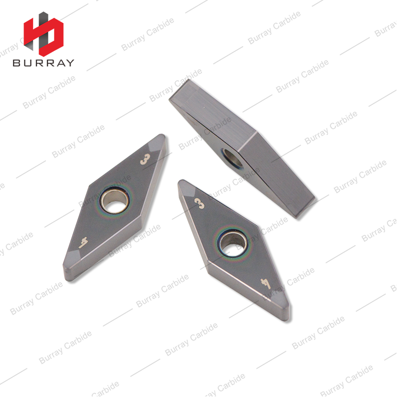 CBN Insert VNGA160408C PCBN Negative Rake Turning Insert Double-ended Suitable for Cast Iron and Hardened Steel