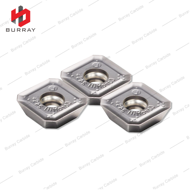 Lathe Tools Carbide CNC Milling Inserts R245-12T3E-PL with PVD Coating for Stainless Steel Hardened Steel and Heat Resistant Alloys