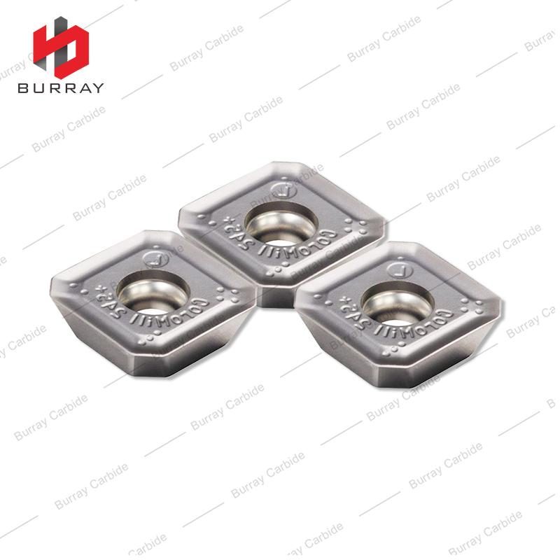 Lathe Tools Carbide CNC Milling Inserts R245-12T3E-PL with PVD Coating for Stainless Steel Hardened Steel and Heat Resistant Alloys