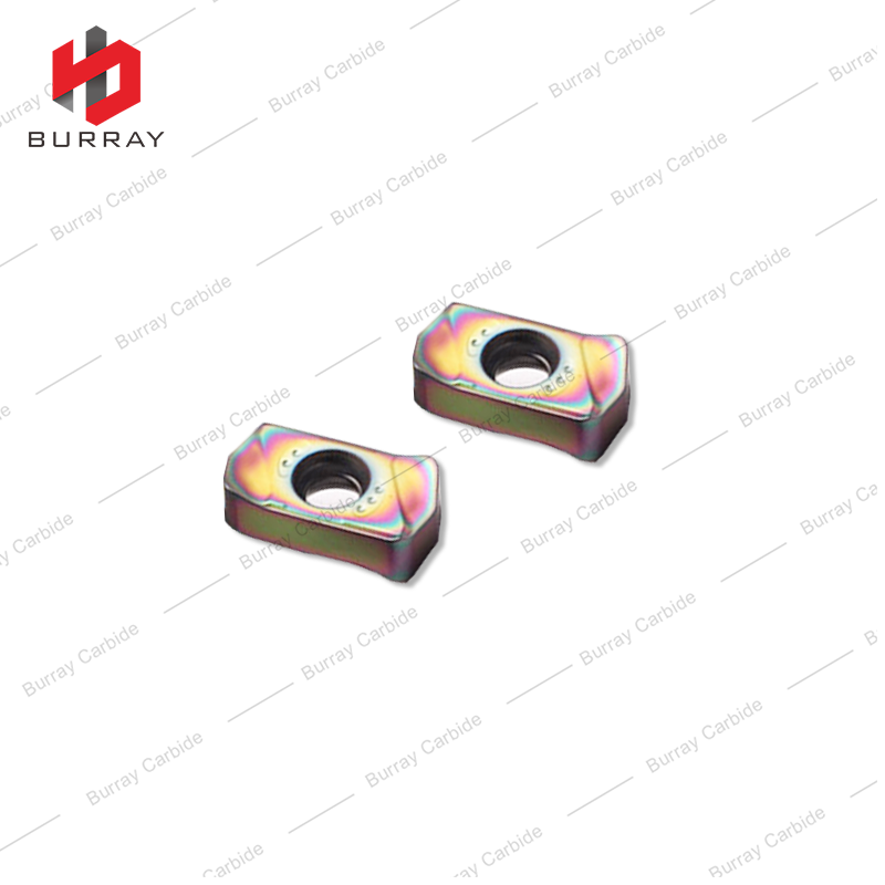 Tungsten Carbide Milling Insert LNMU030303 High Feed Milling Insert with Colored PVD Coating CNC Machining Indexable Cutting Tools