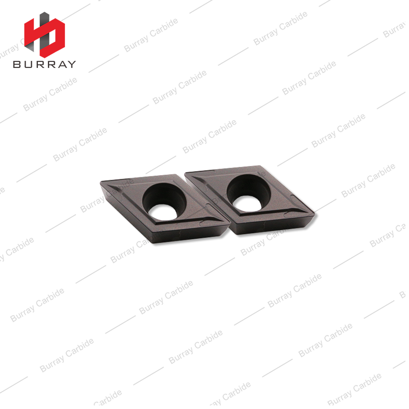Carbide CNC Machining Lathe Inserts DCMT11T304-MS 55° Rhombic Positive Rake Turning Tools