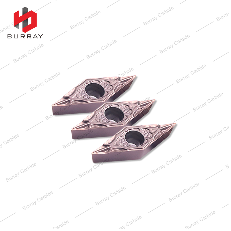 Customized Tungsten Carbide Turning Inserts VBMT110302-VF with PVD Coated for Precision Boring Insert of Stainless Steel Small Parts