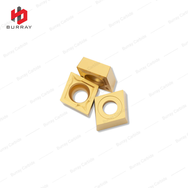 CCMT09T304-TF Tungsten Carbide Turning Insert with Yellow CVD Coating for CNC Lathe Machine