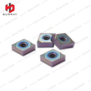 CNMG Rhombic Carbide Inserts CNMG120404-N with Color PVD Coating for High Hardness carbide insert Materials